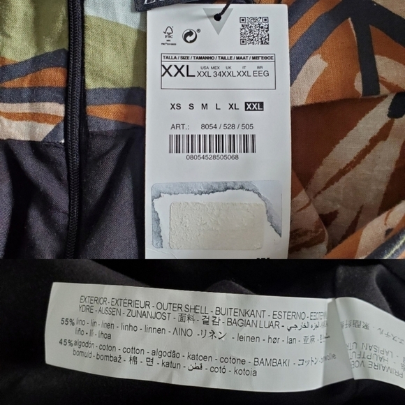 Zara Side Cutouts Spaghetti Straps Tropical Print Linen Mini Dress NWT S… - Picture 14 of 15